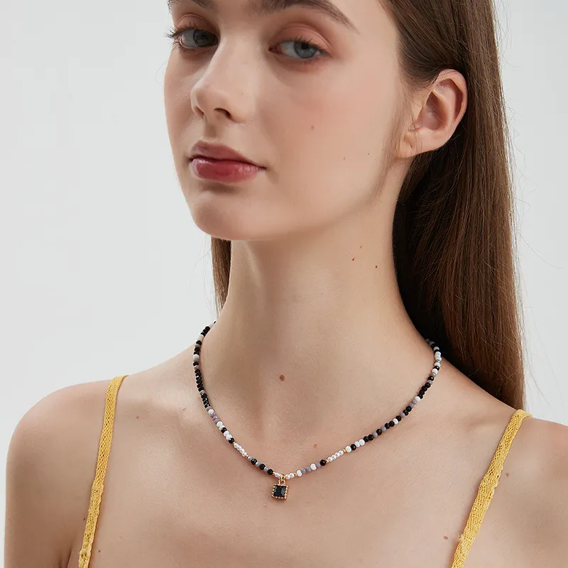 AWE Titanium Steel Necklace Bohemian Style Collarbone Chain For Women's Women's-3