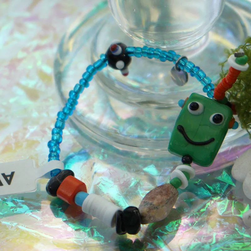 AWE Seed Beads Pearl Dopamine Dressing Stylish Cartoon Beaded Bracelet With Gift Unisex-12