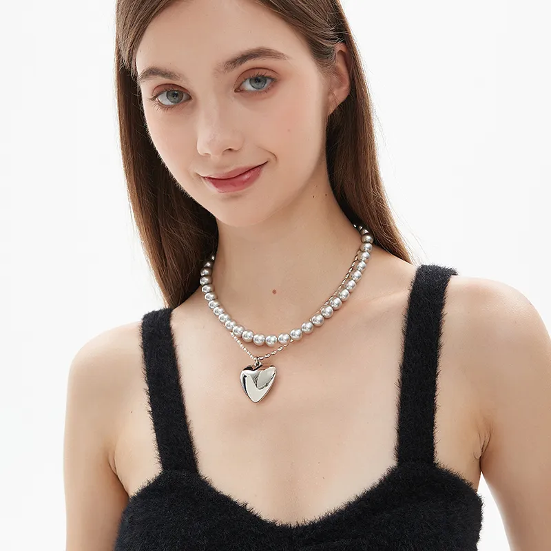 AWE Titanium Steel Shell Pearl Fever Same Style Luxury Niche Collarbone Chain Women's-2