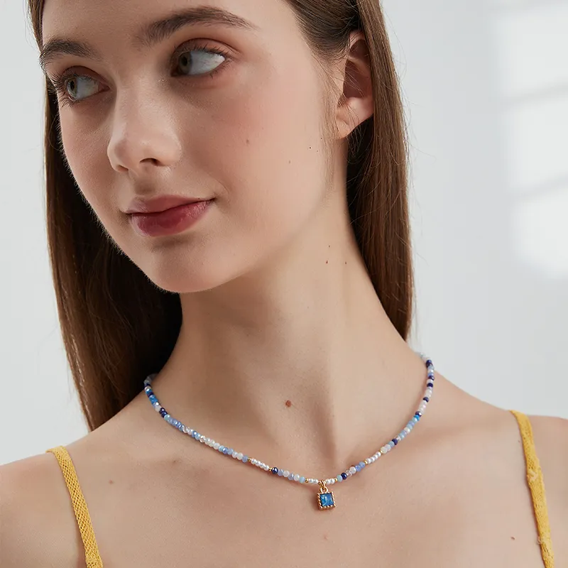 AWE Titanium Steel Necklace Bohemian Style Collarbone Chain For Women's Women's-2