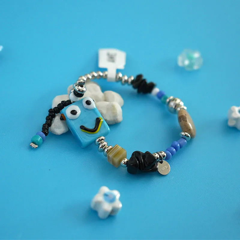AWE Seed Beads Pearl Dopamine Dressing Stylish Cartoon Beaded Bracelet With Gift Unisex-7