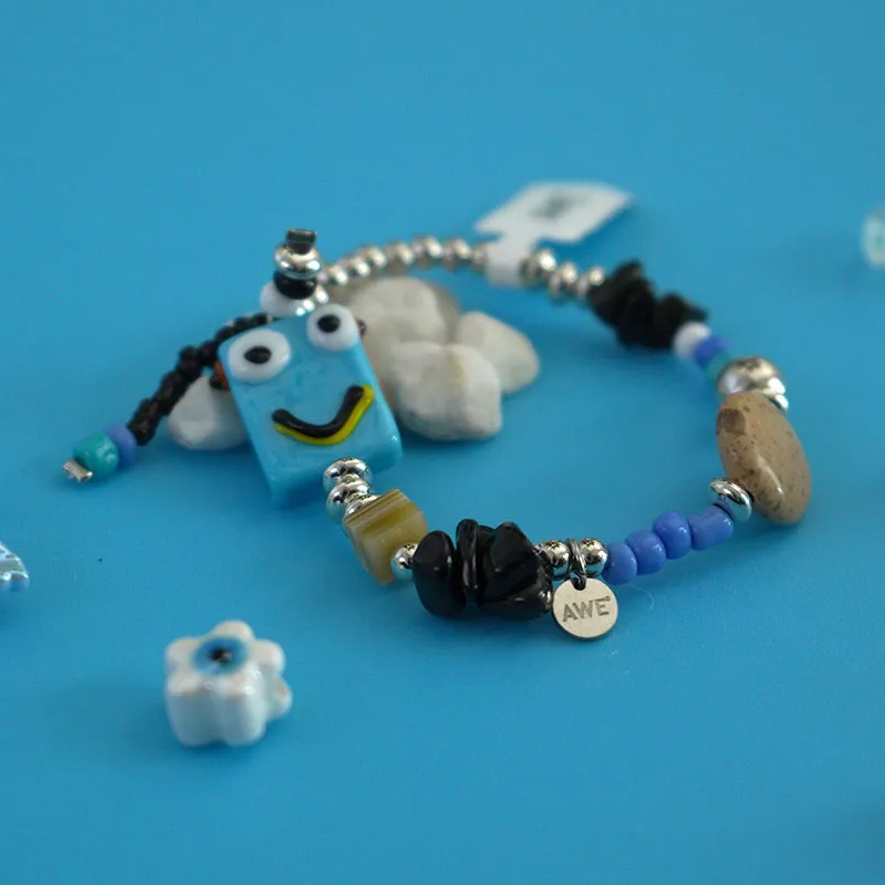 AWE Seed Beads Pearl Dopamine Dressing Stylish Cartoon Beaded Bracelet With Gift Unisex-8