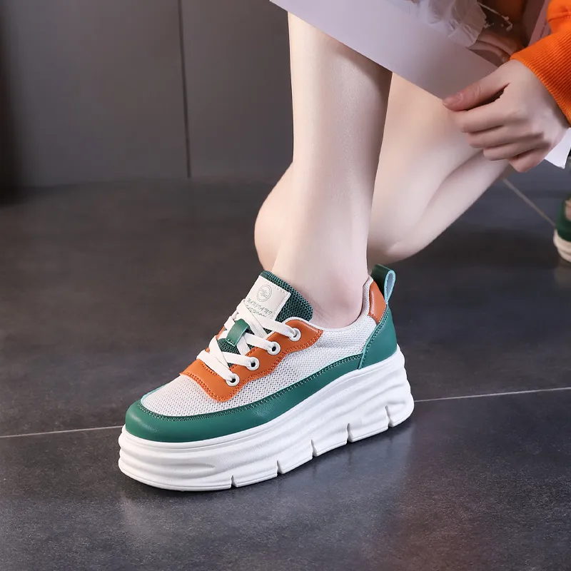 JOHLIN DREAM Wear-Resistant Lightweight Height Increasing Low-Top Casual Shoes Women's-4