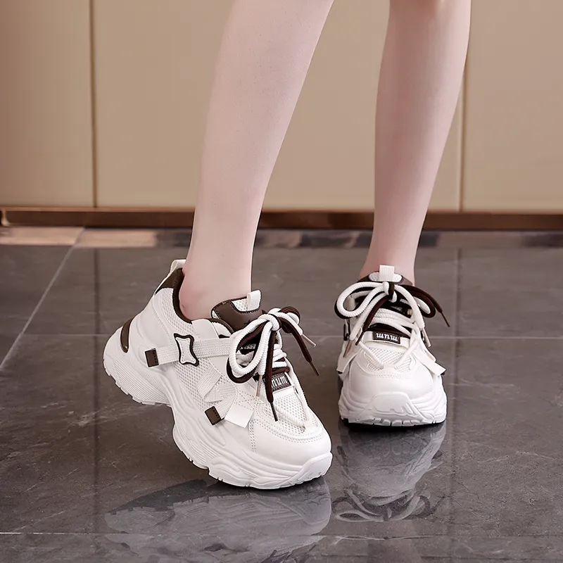JOHLIN DREAM Height Increasing Breathable Low Top Chunky Sneakers Women's-10