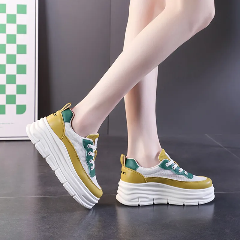 JOHLIN DREAM Wear-Resistant Lightweight Height Increasing Low-Top Casual Shoes Women's-6