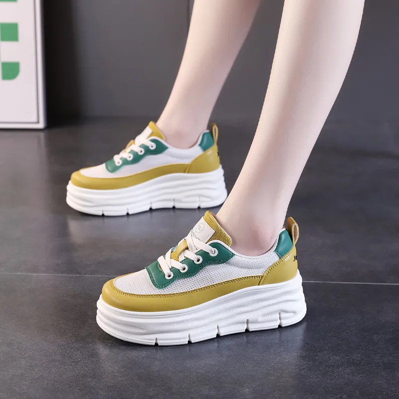 JOHLIN DREAM Wear-Resistant Lightweight Height Increasing Low-Top Casual Shoes Women's-7
