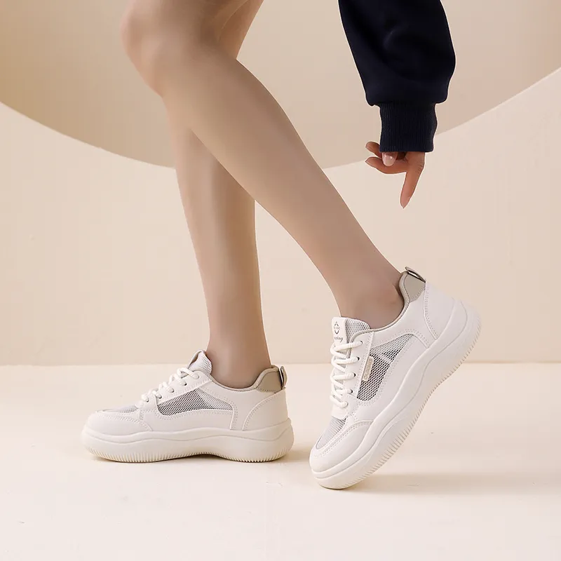 JOHLIN DREAM Wear-Resistant Breathable Height Increasing Low-Top Chunky Sneakers Women's-6
