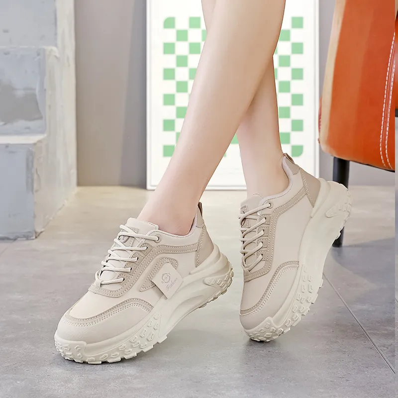 JOHLIN DREAM Wear-Resistant Height Increasing Low-Top Chunky Sneakers Women's-6