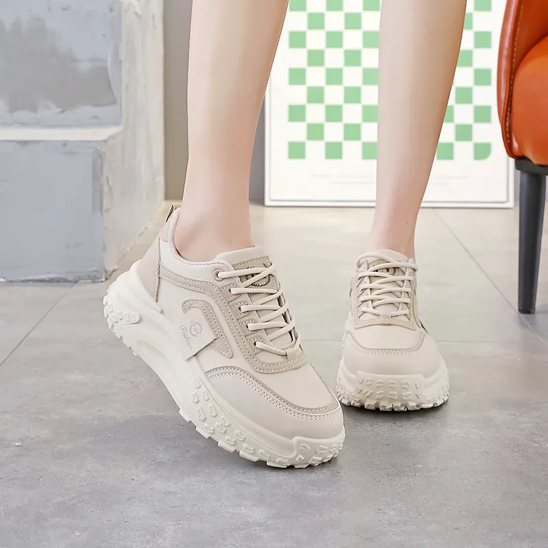 JOHLIN DREAM Wear-Resistant Height Increasing Low-Top Chunky Sneakers Women's-7