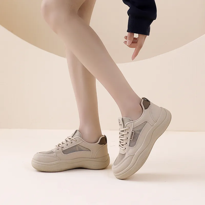 JOHLIN DREAM Wear-Resistant Breathable Height Increasing Low-Top Chunky Sneakers Women's-3