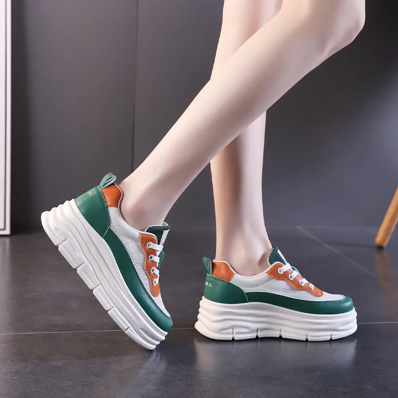 JOHLIN DREAM Wear-Resistant Lightweight Height Increasing Low-Top Casual Shoes Women's-2