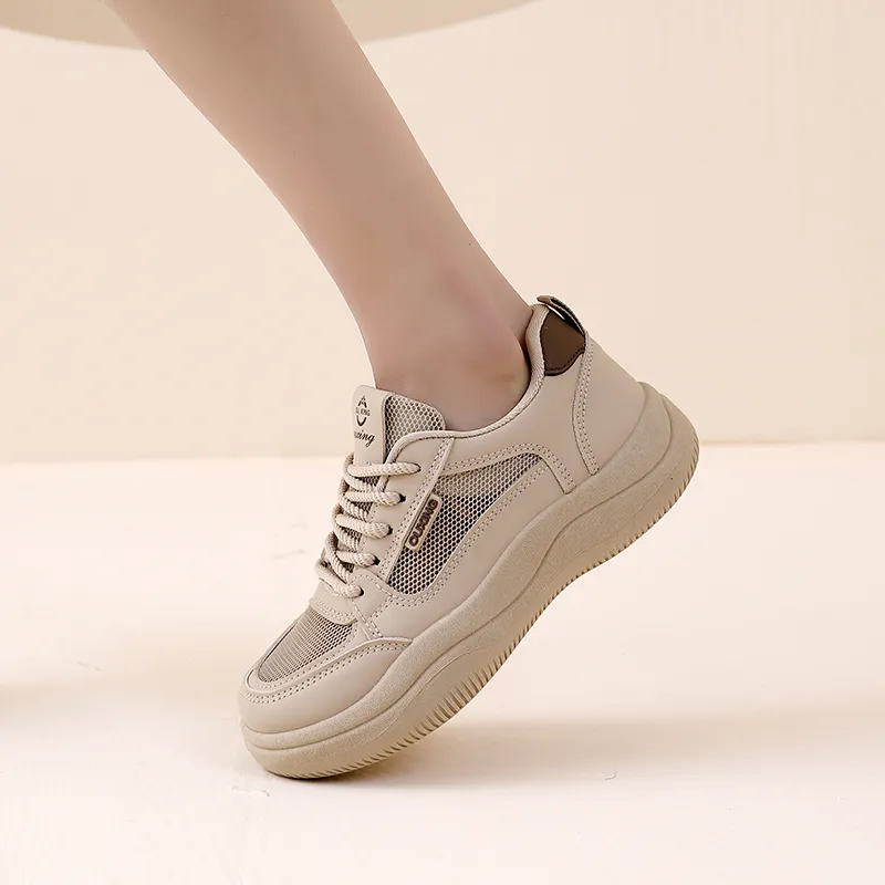 JOHLIN DREAM Wear-Resistant Breathable Height Increasing Low-Top Chunky Sneakers Women's-4