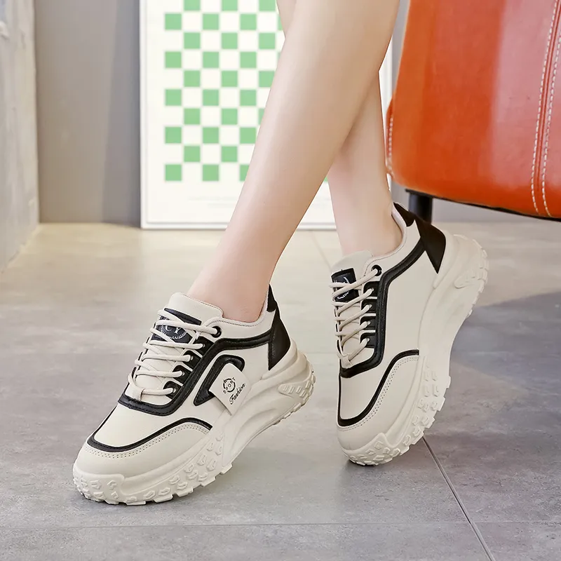 JOHLIN DREAM Wear-Resistant Height Increasing Low-Top Chunky Sneakers Women's-2