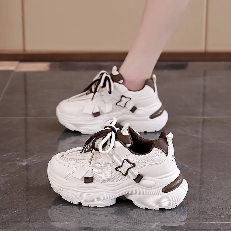JOHLIN DREAM Height Increasing Breathable Low Top Chunky Sneakers Women's-11