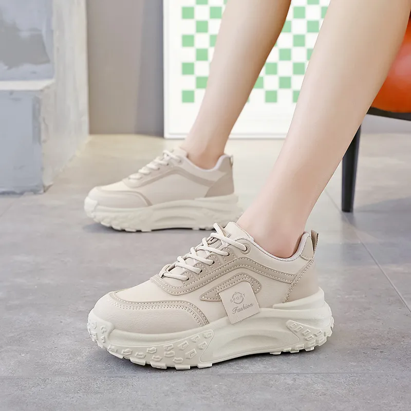 JOHLIN DREAM Wear-Resistant Height Increasing Low-Top Chunky Sneakers Women's-5
