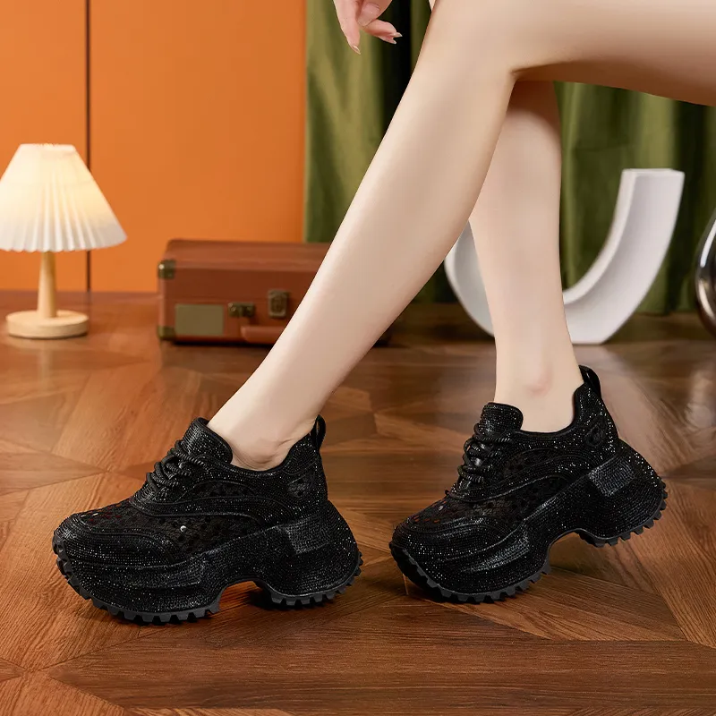Milan Love Song Cushioning, Wear Resistant Low Top Chunky Sneakers Women's-12