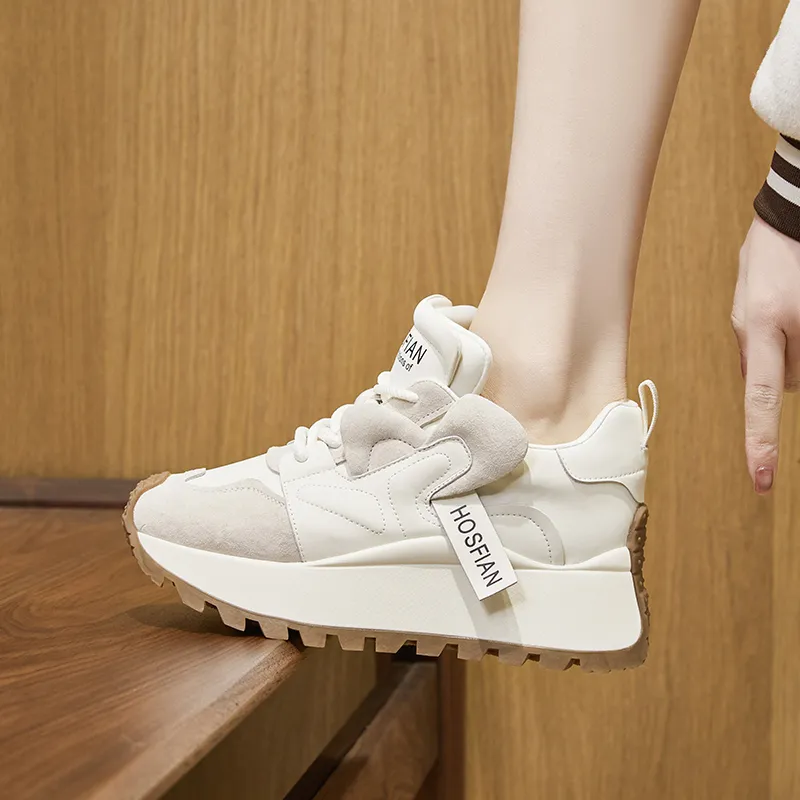 Milan Love Song Cushioning Height Increasing Wear-Resistant Low-Top Casual Shoes 6cm Women's-3