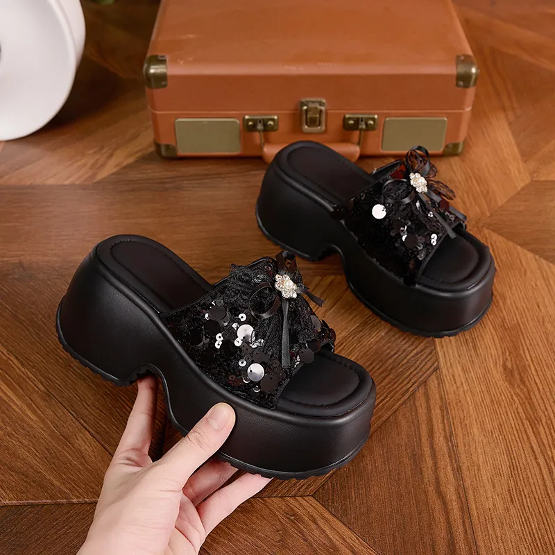 Milan Love Song Rubber Foam Outsole Slip Resistant Abrasion Resistant Cushioning Slide Slippers Women's-8