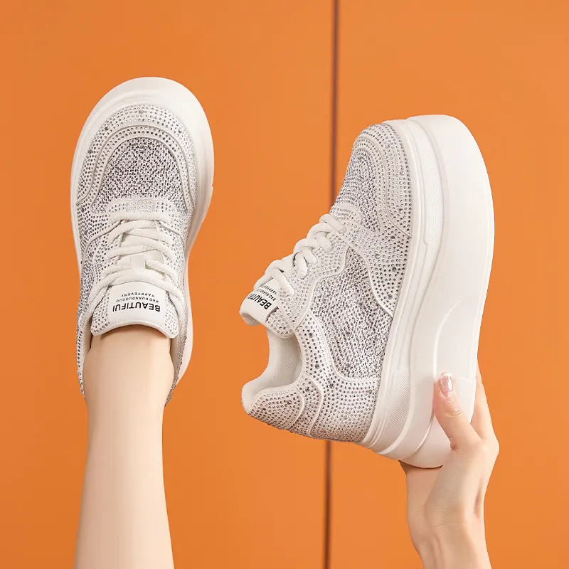 Milan Love Song Anti Slip And Wear Resistant Height Increasing Low Top Casual Shoes Women's-8