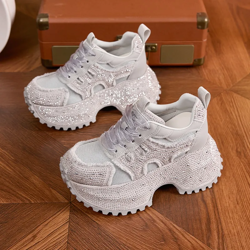 Milan Love Song Cushioning, Slip Resistant, And Abrasion Resistant Low Top Chunky Sneakers Women's-15
