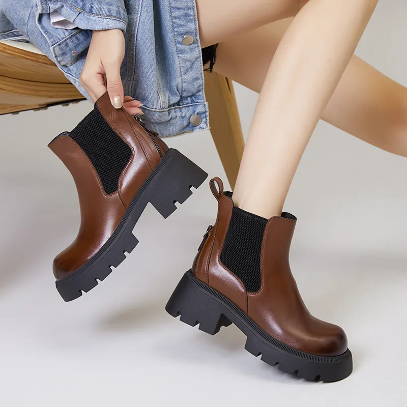 Milan Love Song Knee-High Chelsea Boots 6cm Women's-15