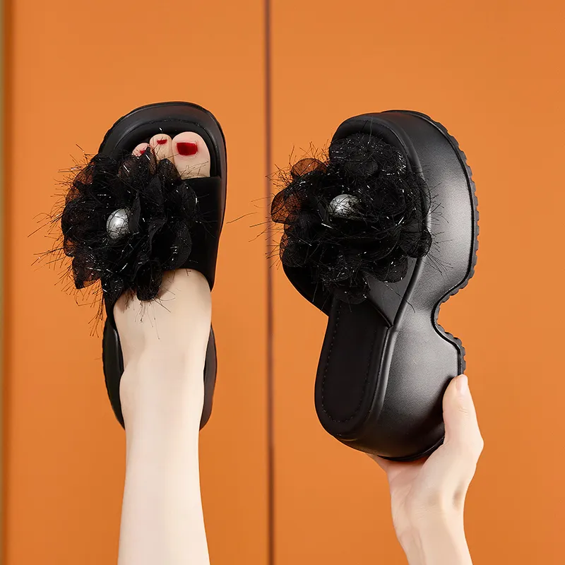 Milan Love Song Rubber Foam Outsole Quiet Slip Resistant Abrasion Resistant Cushioning Slide Slippers Women's-8