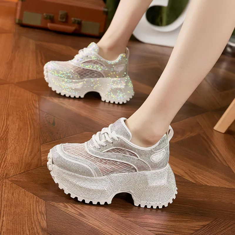 Milan Love Song Cushioning, Wear Resistant Low Top Chunky Sneakers Women's-17