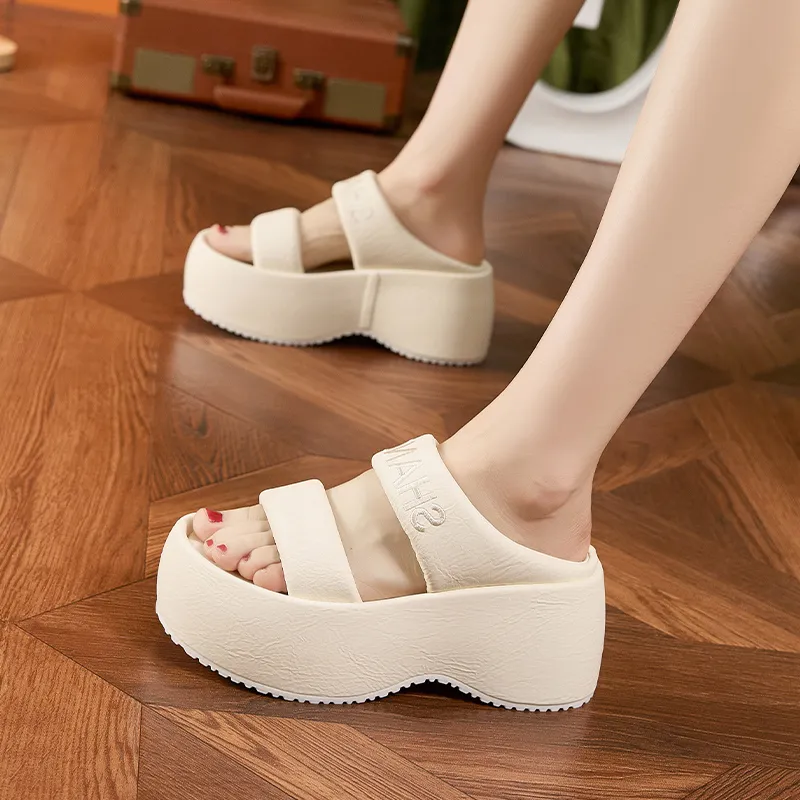 Milan Love Song Rubber Sole Slip Resistant Abrasion Resistant Cushioning Slide Slippers Women's-4