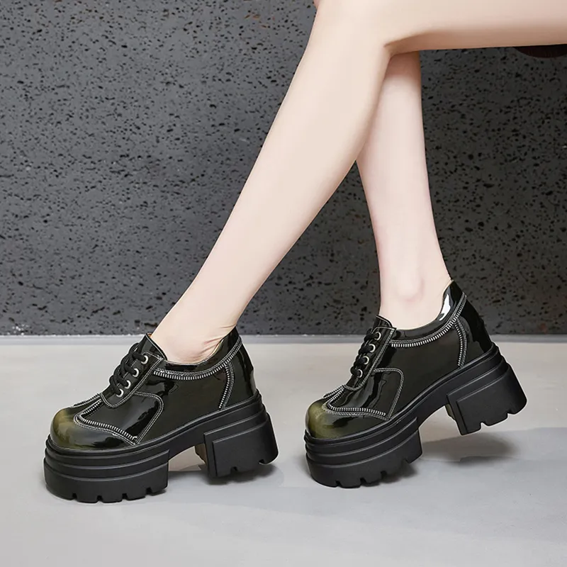 Milan Love Song Chunky Heel High Heels 10cm Women's Black-2