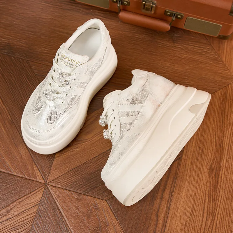 Milan Love Song Anti Slip And Wear Resistant Height Increasing Low Top Casual Shoes Women's-7