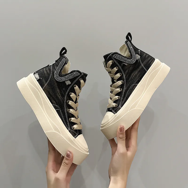 Milan Love Song Anti-Slip Wear-Resistant High-Top Skateboard Shoes Women's-2