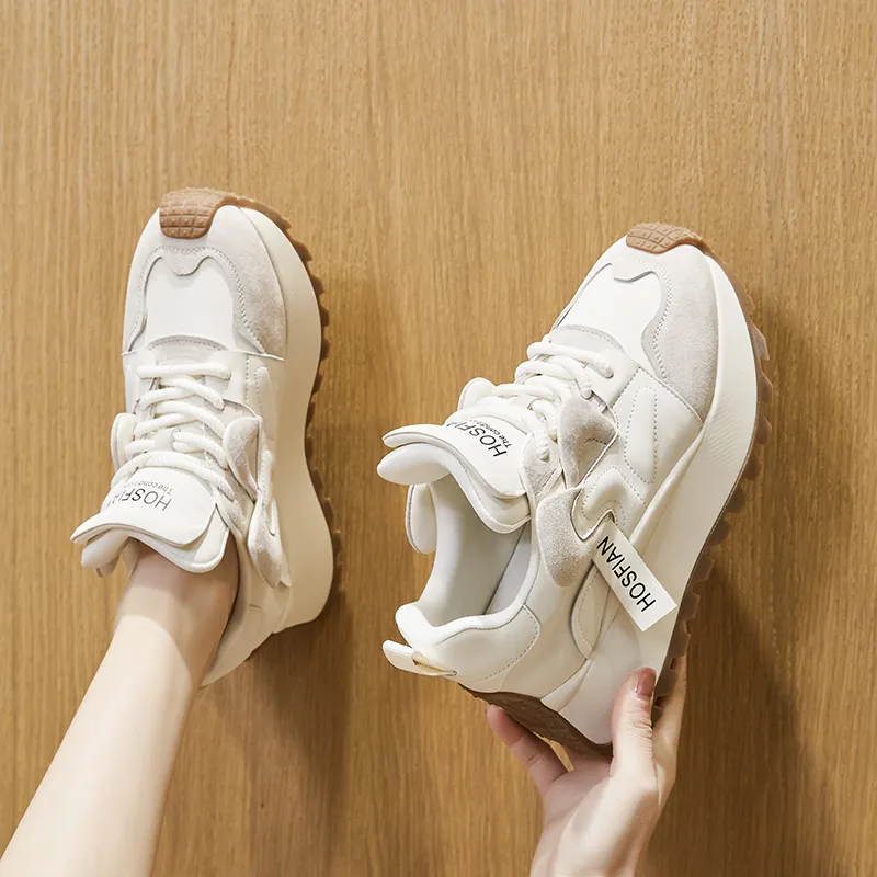 Milan Love Song Cushioning Height Increasing Wear-Resistant Low-Top Casual Shoes 6cm Women's-2