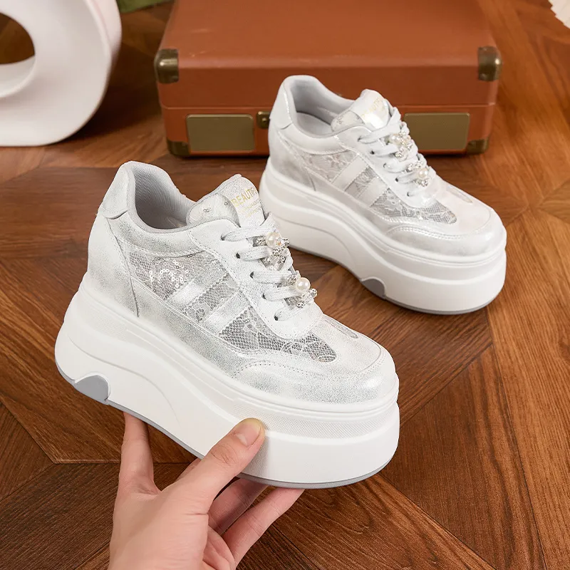 Milan Love Song Anti Slip And Wear Resistant Height Increasing Low Top Casual Shoes Women's-4