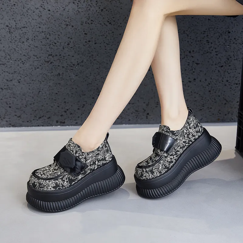 Milan Love Song Casual Single Shoes 8.5 Cm Women's Black-10