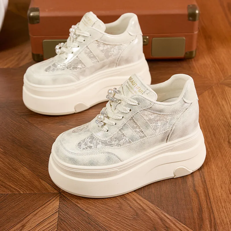 Milan Love Song Anti Slip And Wear Resistant Height Increasing Low Top Casual Shoes Women's-9