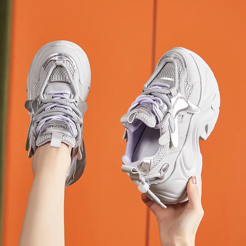 Milan Love Song Cushioning Moisture-Wicking Wear-Resistant Slip-Resistant Low-Top Chunky Sneakers Women's-6