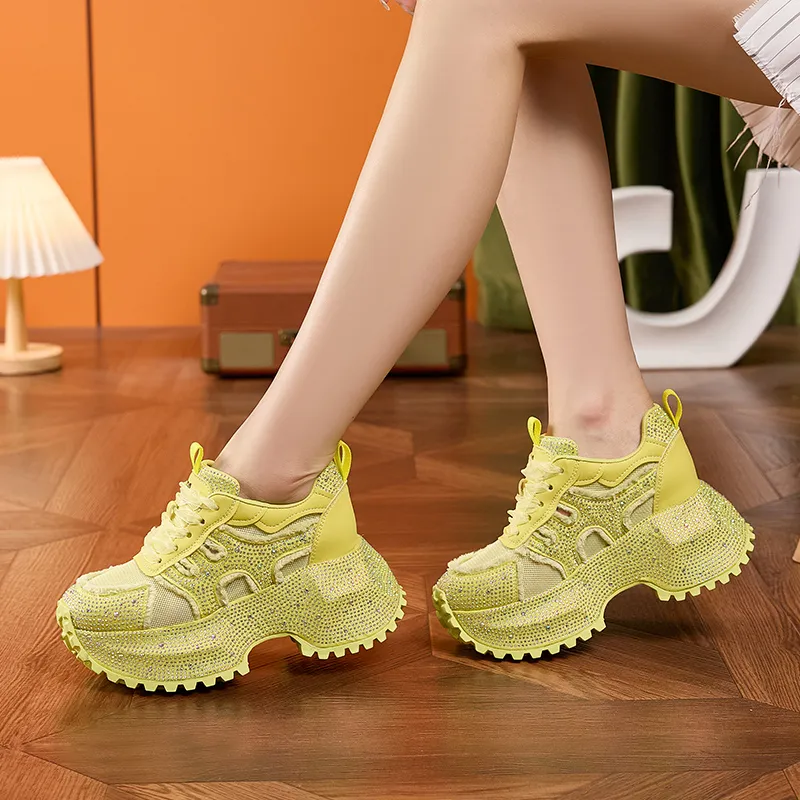 Milan Love Song Cushioning, Slip Resistant, And Abrasion Resistant Low Top Chunky Sneakers Women's-4