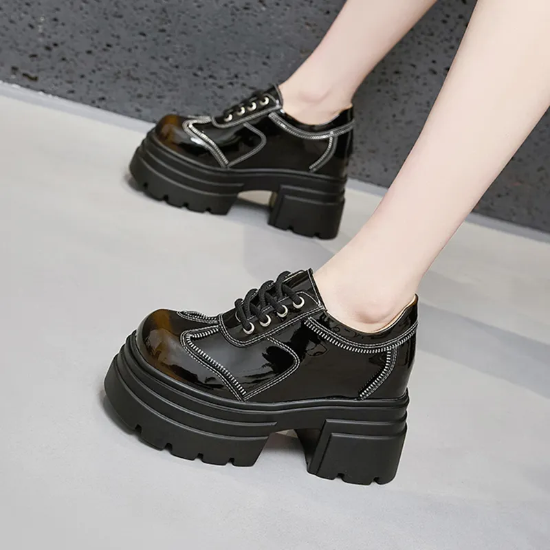 Milan Love Song Chunky Heel High Heels 10cm Women's Black-10
