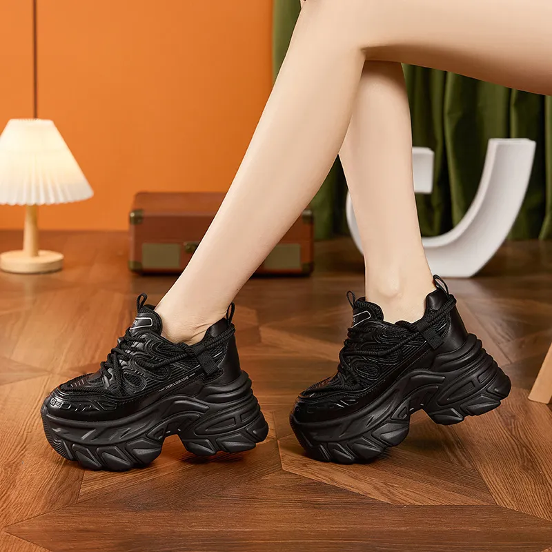 Milan Love Song Cushioned Wear Resistant Balanced Impact Resistant Height Increasing Low Top Chunky Sneakers Women's-6