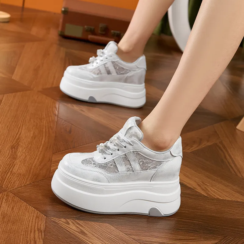 Milan Love Song Anti Slip And Wear Resistant Height Increasing Low Top Casual Shoes Women's-5