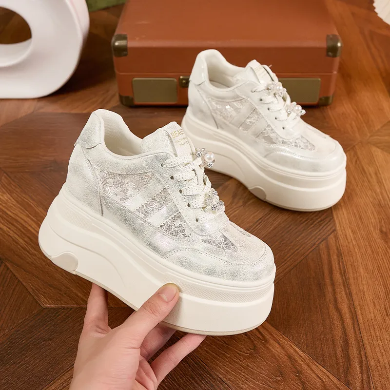 Milan Love Song Anti Slip And Wear Resistant Height Increasing Low Top Casual Shoes Women's-10