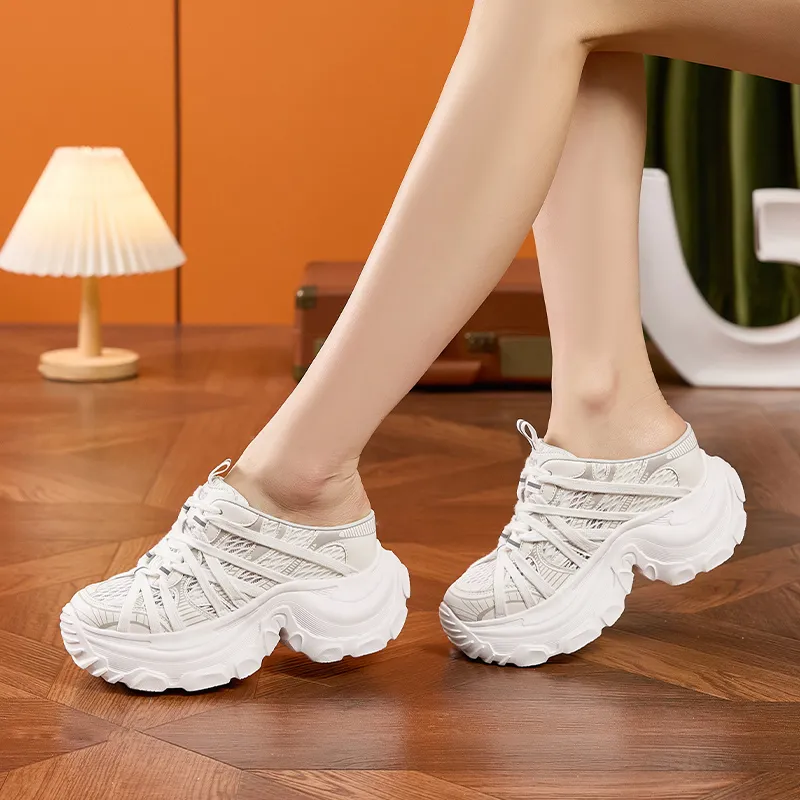Milan Love Song Stitching Cut Out Quiet Abrasion Resistant Slip Resistant Closed Toe Slippers Women's-13