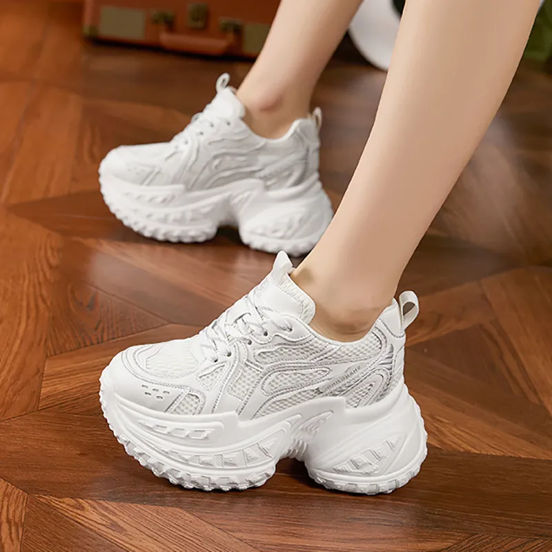 Milan Love Song Anti-Slip And Wear-Resistant Breathable Low-Top Chunky Sneakers Women's-6