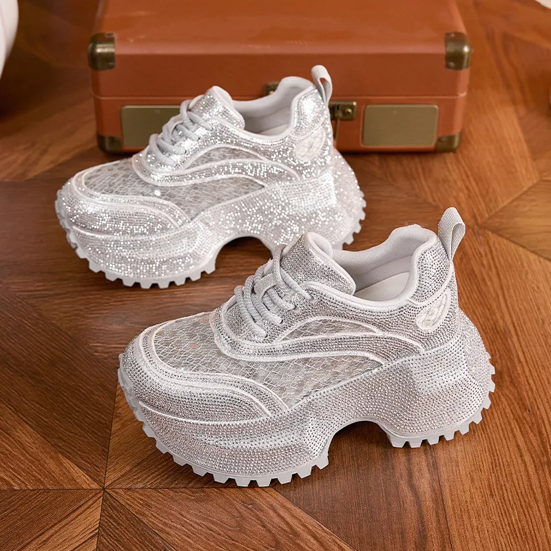 Milan Love Song Cushioning, Wear Resistant Low Top Chunky Sneakers Women's-5