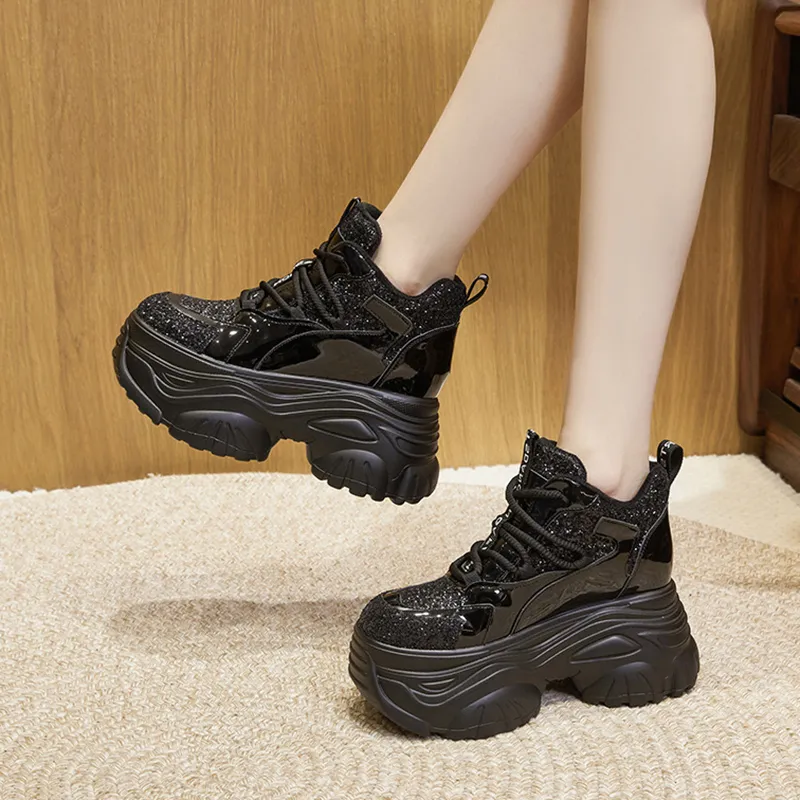 Milan Love Song Lightweight Height Increasing Warm Low-Top Chunky Sneakers Women's-4