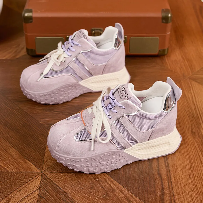 Milan Love Song Height Increasing Abrasion Resistant Slip Resistant Low Top Casual Shoes Women's Solid Color-20