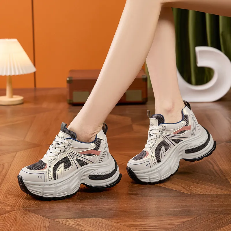 Milan Love Song Cushioning, Slip Resistant, And Abrasion Resistant Low Top Chunky Sneakers Women's-4