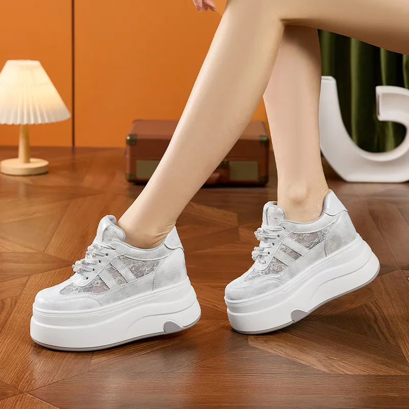 Milan Love Song Anti Slip And Wear Resistant Height Increasing Low Top Casual Shoes Women's-1