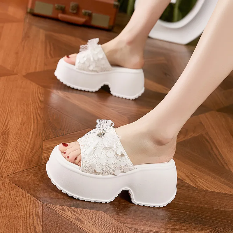 Milan Love Song Rubber Foam Outsole Slip Resistant Abrasion Resistant Cushioning Slide Slippers Women's-6