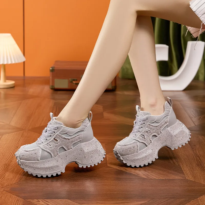 Milan Love Song Cushioning, Slip Resistant, And Abrasion Resistant Low Top Chunky Sneakers Women's-18